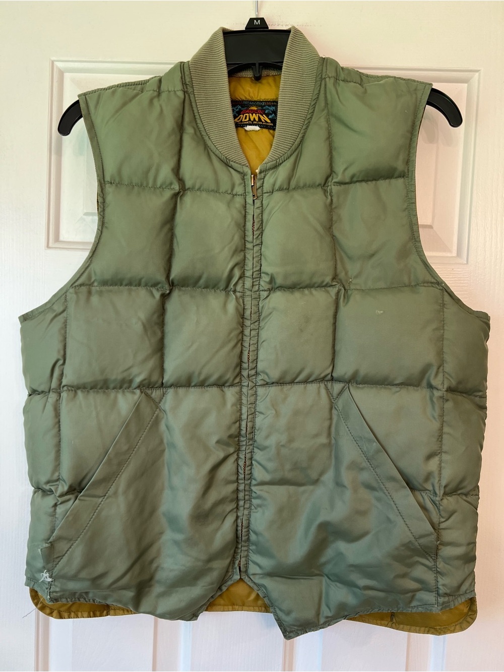 Vintage 1960s Eddie Bauer Bauer Down Sunrise Sage Green Vest Medium 40